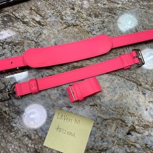 Louis Vuitton neon hot pink bandouliere strap
